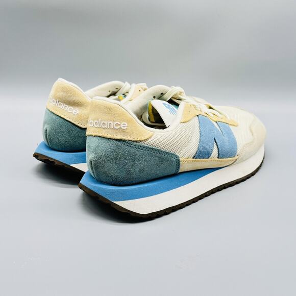 New Balance Shoes Womens 8.5 Ivory Blue Suede 237 Retro Casual Running Sneakers - Picture 8 of 11